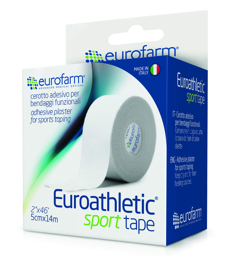 EUROATHLETIC Sports Tape - Strong Adhesive Bandage for Athletes and Medical Trainers, Easy to Tear, No Sticky Residue, Ideal for Lacrosse, Hockey, Climbers and Boxing - 1 ½ in x 11 yds 1 1/2 in x 11 yds - NewNest Australia