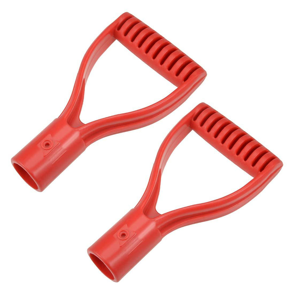 uxcell Shovel D Grip Handle, 30mm Inner Dia PVC for Digging Raking Tools Red 2Pcs - NewNest Australia
