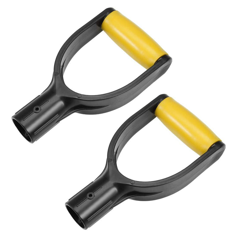 uxcell Shovel D Grip Handle, 32mm Inner Dia PVC for Digging Raking Tools Yellow 2Pcs - NewNest Australia