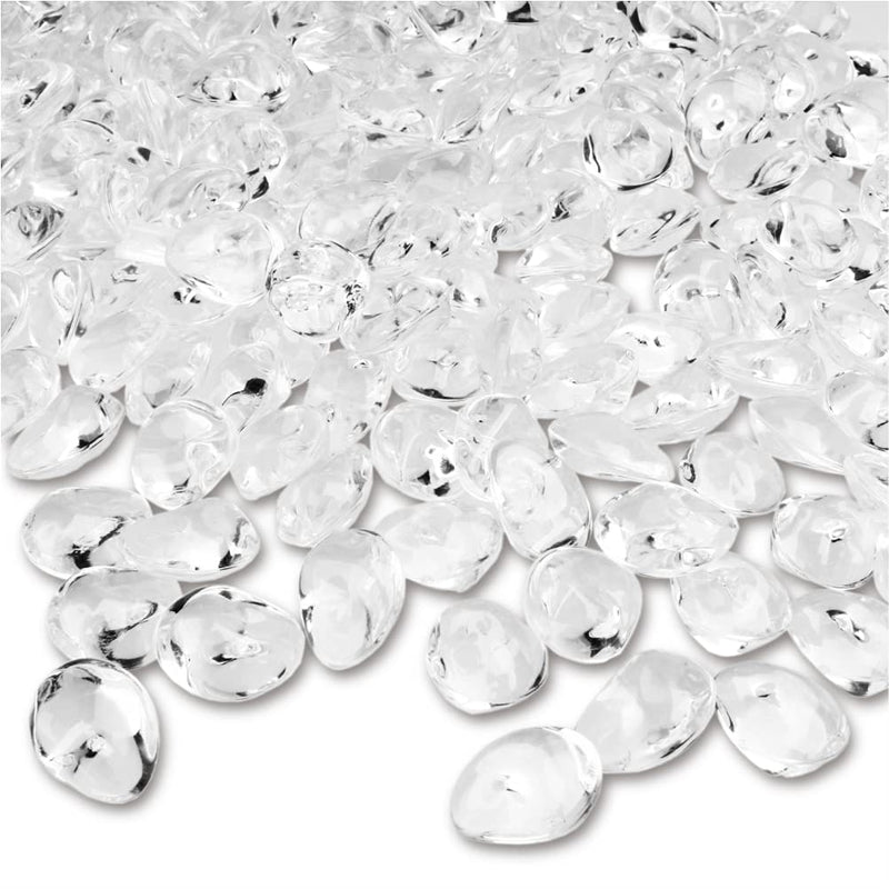 PMLAND 370 PCs 16mm Clear Acrylic Stones Table Scattering Wedding Bridal Baby Shower Party Decorations Vase Fillers, Cute Irregular Rocks Almond Shape - Clear - NewNest Australia