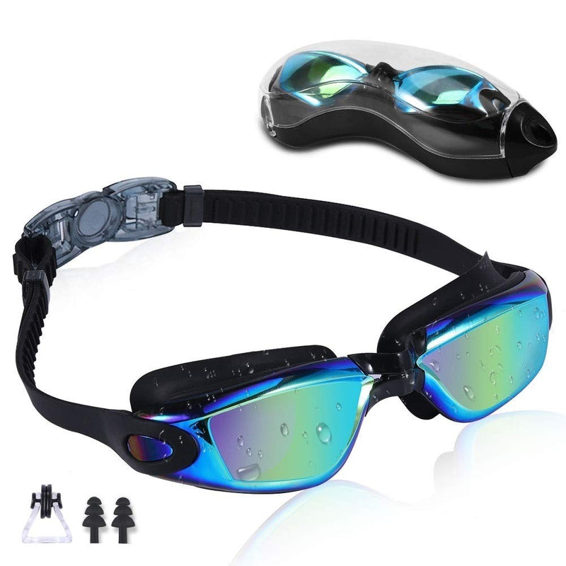 Rapidor Swim Goggles for Men Women Teens, Anti-Fog UV-Protection Leak-Proof, RP905 Series Black- Tinted & Mirrored Lenses - NewNest Australia
