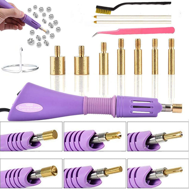 Hotfix Applicator, 7-in-1 Hot Fix Rhinestone Applicator Wand Setter Tool Kit with 7 Tips, 2 Pencils and Tweezers - NewNest Australia