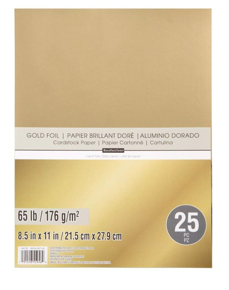 Gold Foil 65lb Cardstock Paper (2-Pack) 2-Pack - NewNest Australia
