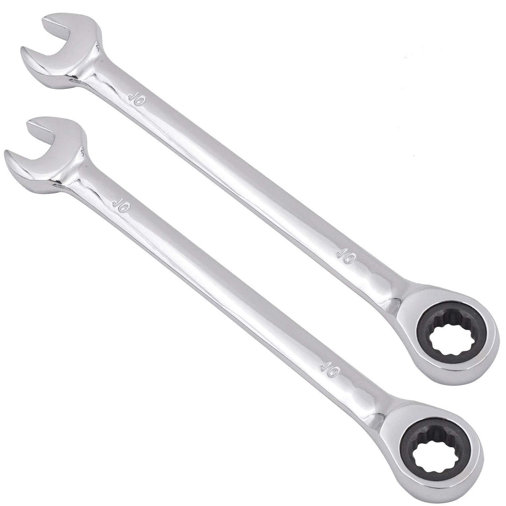 2 PCS 10mm 12PT Ratchet Wrench, KINJOEK Metric Ratcheting Wrench Set with 5° Movement and 72 Teeth for Projects with Tight Space 10mm 2PCS - NewNest Australia