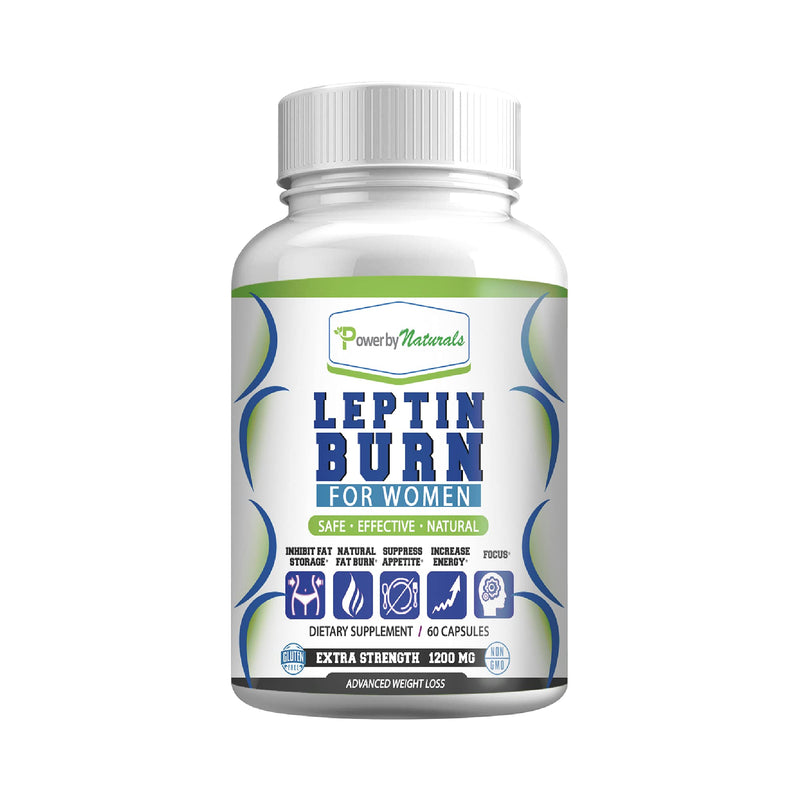 Power By Naturals - Leptin Burn for Women - Natural Appetite Suppressant, Metabolism Booster for Weight Control Diet Pills- Leptin Supplements - 60 Capsules - Fat Burner Weight Loss Pills for Women - NewNest Australia