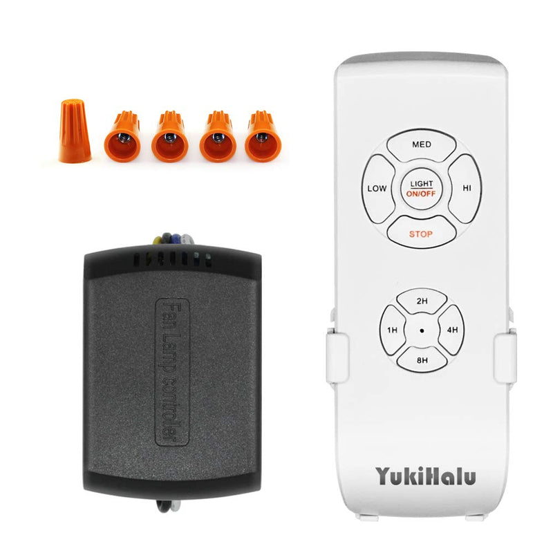 YukiHalu 3-in-1 Small Size Universal Ceiling Fan Remote Control Kit with Light and Timing, Wireless Remote Control and Receiver Kits for Ceiling Fan Lamp 1 remote 1 receiver - NewNest Australia