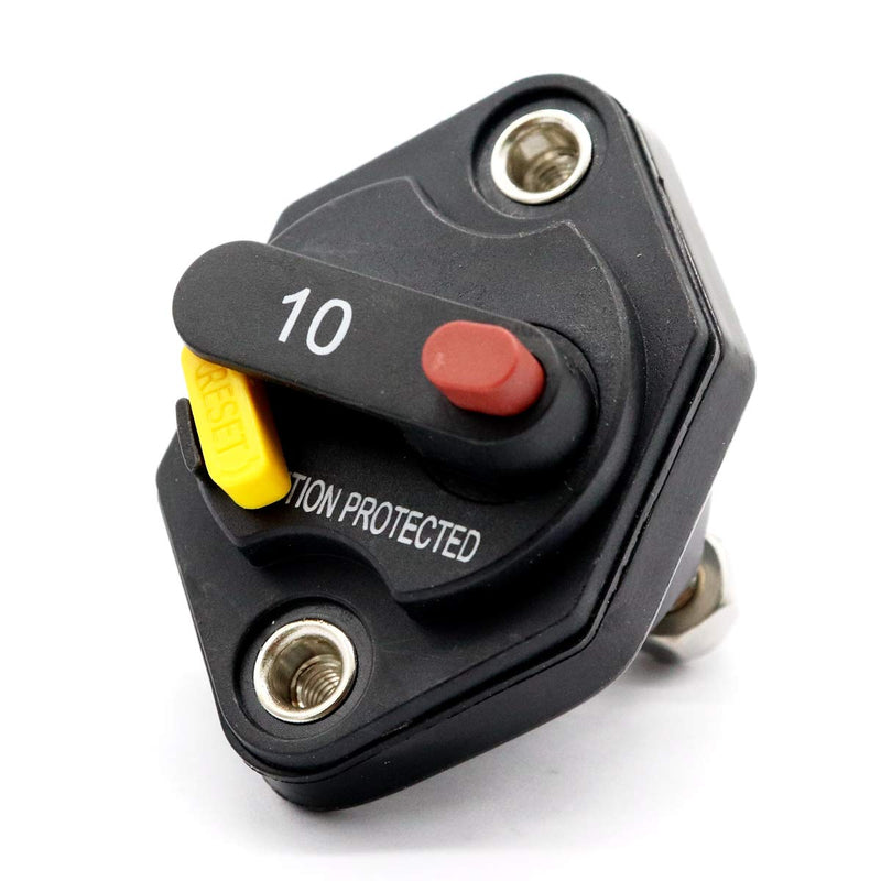 T Tocas 32V DC Circuit Breaker Fuse Inverter with Manual Reset Button Switch Fuse 10A 10 Panel Mount - NewNest Australia