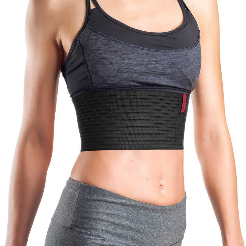 ORTONYX 6.25" Broken Rib Brace Unisex - Elastic Chest Wrap Comppression Support Belt - Rehabilitation of Cracked, Fractured, Dislocated Ribs Post-Surgery Aid Plus Size 3XL Black / ACOX5226-BK-3XL 3XL (52"-70") - NewNest Australia