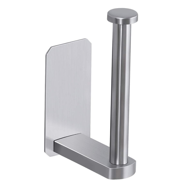 Toilet Paper Holder Self Adhesive - VAEHOLD Kitchen Washroom Adhesive Toilet Roll Holder No Drilling for Bathroom Stick on Wall Stainless Steel Brushed Silver - NewNest Australia