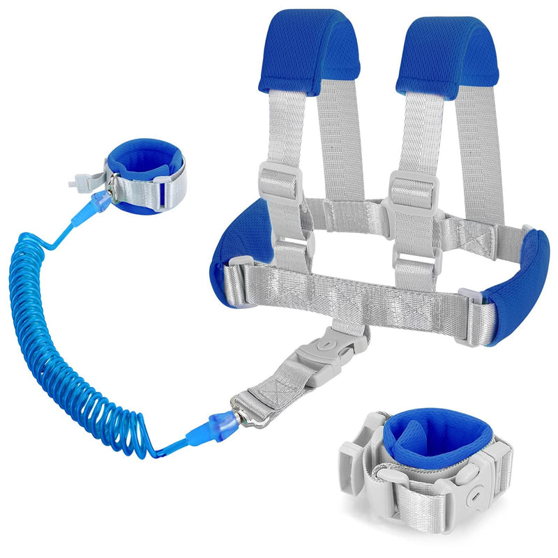 Baby Anti Lost Wrist Link -Anti Lost Backpack Leash Baby Leash Safety Walking Leash Wrist Link with Upgraded Safety Locks for Kids Toddler Leash Anti Lost (2 in 1 Dark Blue 8.2 Foot) … - NewNest Australia