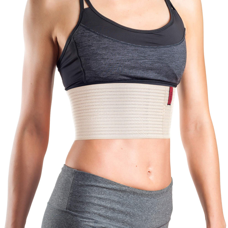 ORTONYX 6.25" Broken Rib Brace Unisex - Elastic Chest Wrap Comppression Support Belt - Rehabilitation of Cracked, Fractured, Dislocated Ribs Post-Surgery Aid S/M Beige / ACOX5226-BG-SM Small/Medium (Pack of 1) - NewNest Australia