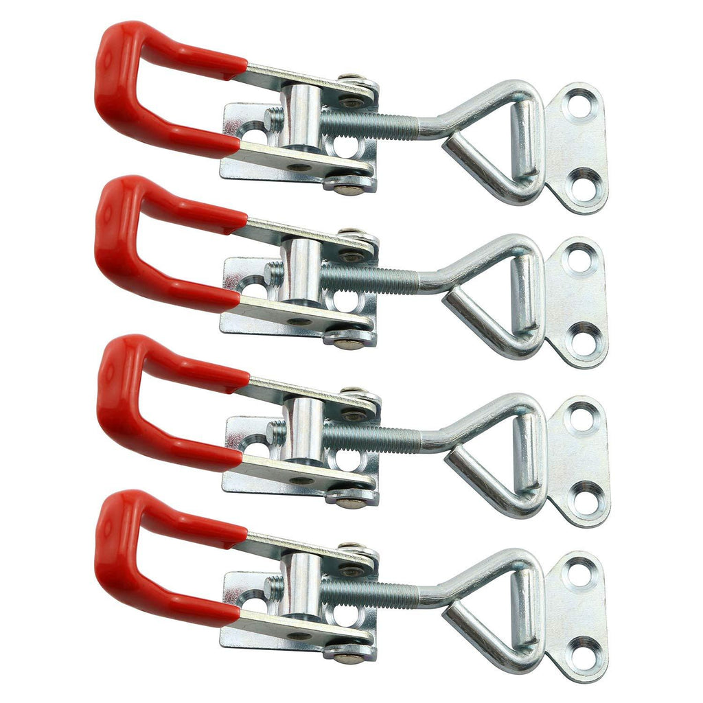 Tegg 4PCS Latch Catch Cabinet Boxes Handle Toggle Lock Clamp Hasp Silver 4001 - NewNest Australia