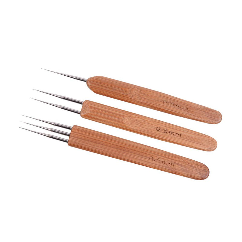 3pcs/set Dreadlock Crochet Hook for Hair Dreadlock Needle Tool for Braid Craft Dread locks Crochet Needles 0.5mm (1 Hook 2 Hooks 3 Hooks) - NewNest Australia