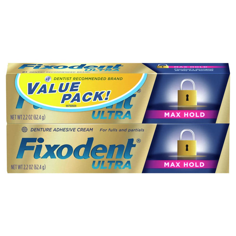 Fixodent Ultra Max Hold Denture Adhesive, 2.2 Ounce, Pack of 2 - NewNest Australia