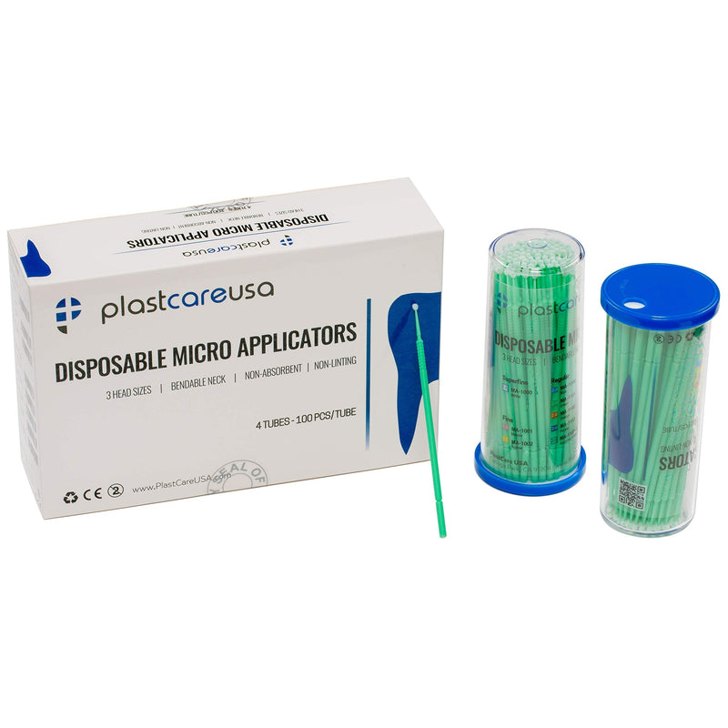 400 Green Regular Disposable Micro Applicator Dental Bendable Brushes - NewNest Australia