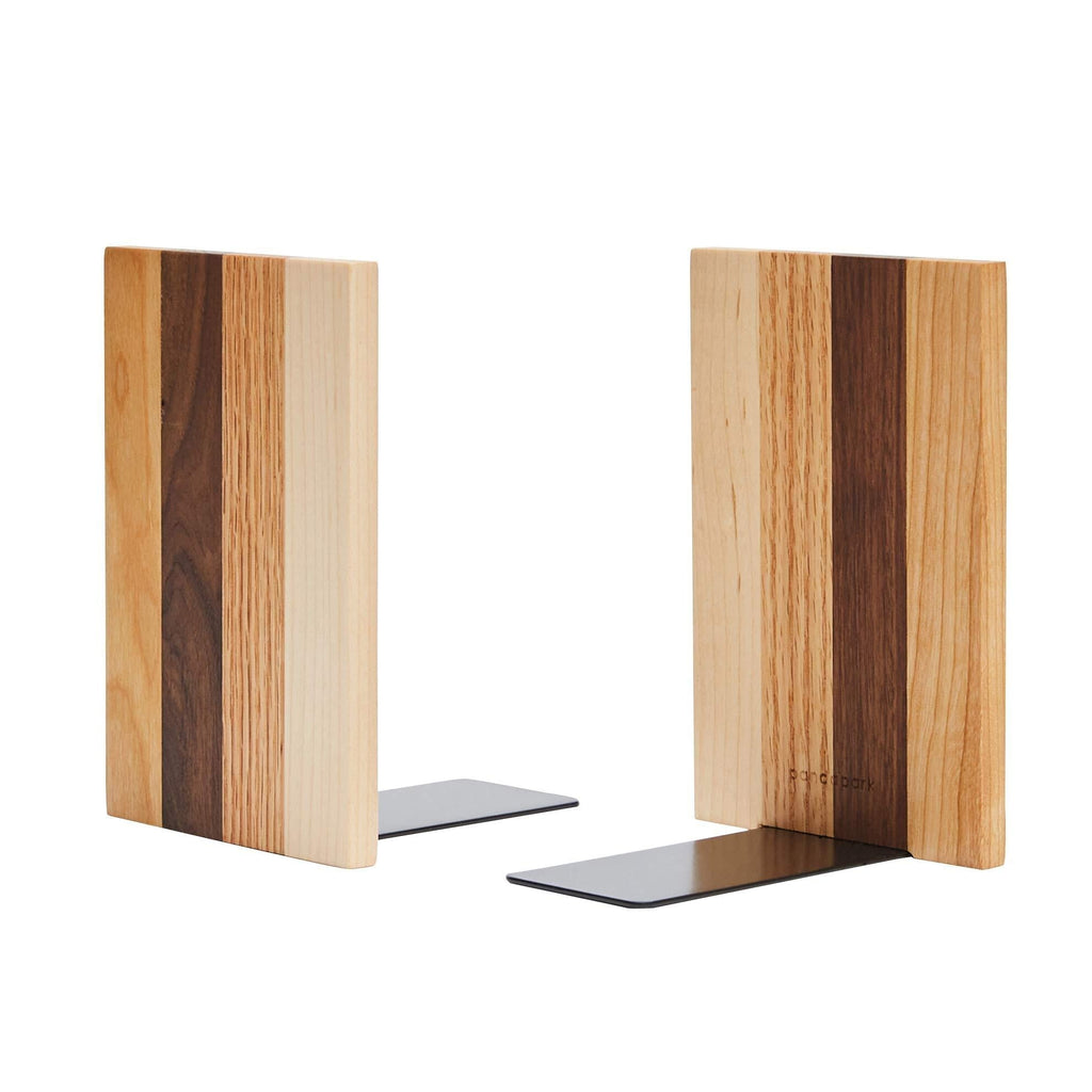 NewNest Australia - pandapark Wood Bookends,Nature Coating,Decorative Bookend,6''X4'',1Pair in Pack, (American Dream) American Dream 