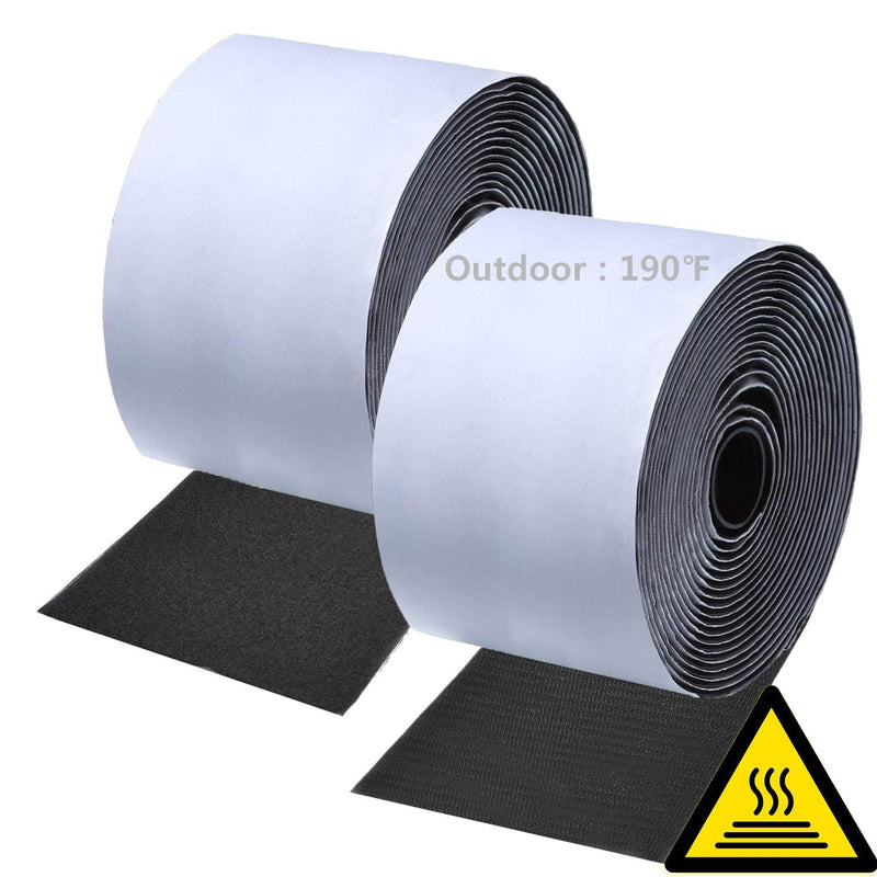 11CM (4.3 Inch) Wide 2 M Long High Temperature Hook and Loop Tape with Resistance Adhesive Nylon Fabric Fastener for Couch Cushions, Guitar Pedal, Cable Management and Crafts Projects - NewNest Australia