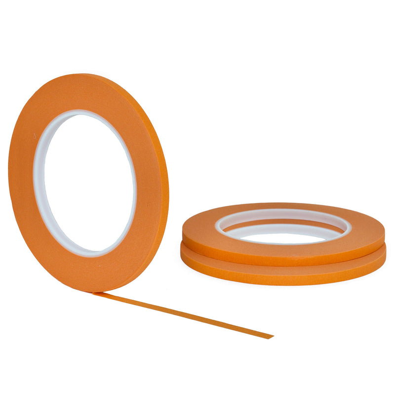 3 pack 1/4" inch x 60yd STIKK Orange Painters Tape 14 Day Easy Removal Trim Edge Thin Narrow Finishing Masking Tape (.25 IN 6MM) - NewNest Australia