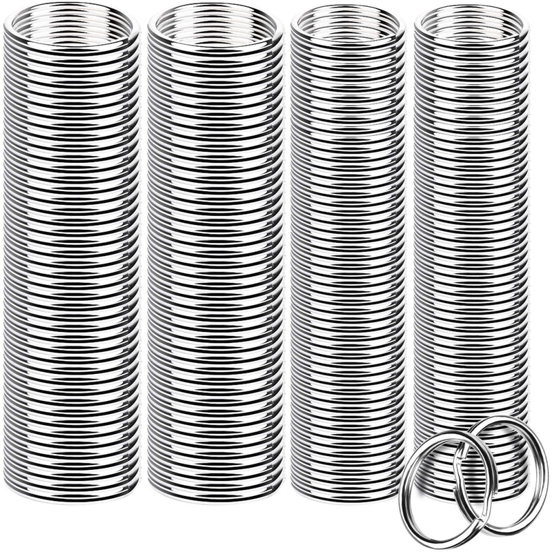FANDAMEI 200 Pieces Split Key Rings Bulk for Keychain Key and Art Crafts(25 mm /0.98 inch 100pcs ，28 mm /1.1 inch 100pcs) - NewNest Australia