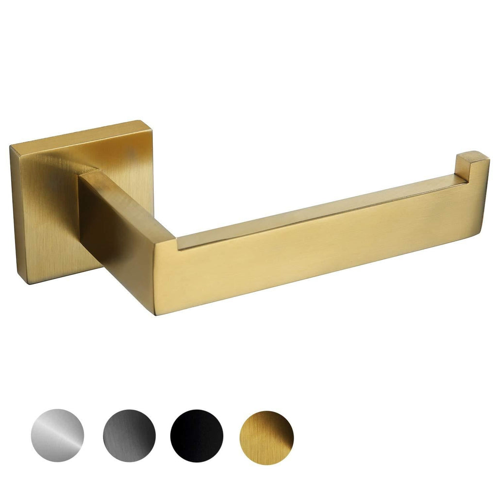 Estrend Bathroom Toilet Paper Holder Stainless Steel Wall Mounted Tissue Roll Hanger Brushed Gold - NewNest Australia