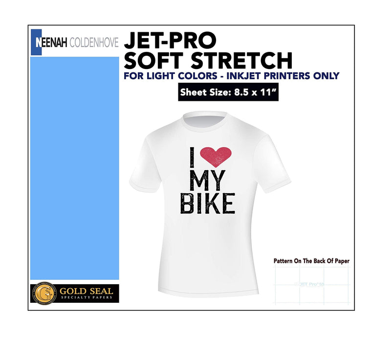 Neenah JET-PRO SofStretch Heat Transfer Papers, 8.5" x 11", 10 Sheet Pack - NewNest Australia