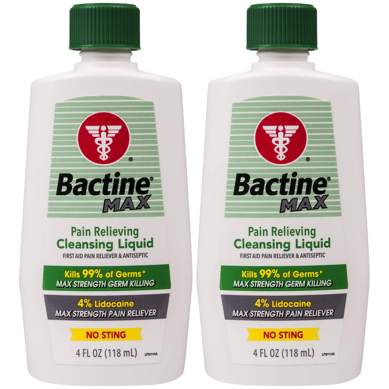 Bactine Max Pain Relieving Cleansing Liquid, 4 Oz, 2Count - NewNest Australia