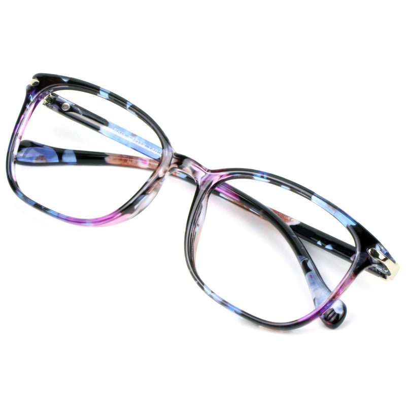 Blue Light Blocking Glasses for Women, Anti Eyestrain, Computer Reading, TV Glasses, Stylish Square Frame, Anti Glare(No Magnification) 01_nola_pink - NewNest Australia
