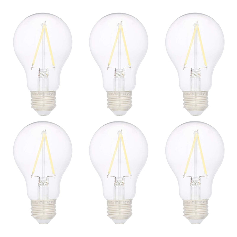 Amazon Basics 40W Equivalent, Clear, Daylight, Non-Dimmable, 10,000 Hour Lifetime, A19 LED Light Bulb | 6-Pack 40 Watt 6 Pack - NewNest Australia