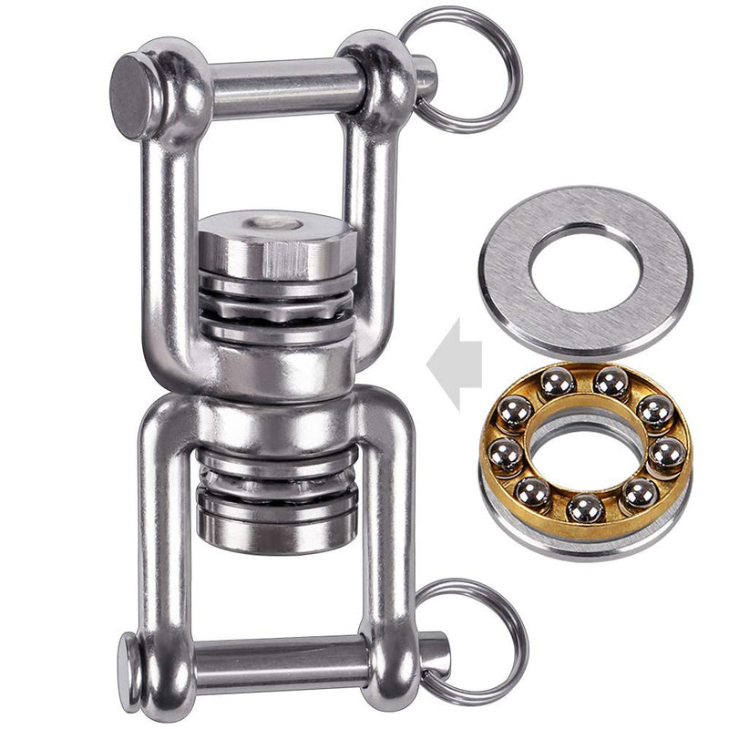 BeneLabel Swing Swivel with 2 Bearing, 360° Rotation, 770LB Capacity, Safest Rotational Device Hanging Accessory for Aerial Silks Dance, Web Tree Swing, Aerial Dance, Children's Swing, Yoga Swing Sets - NewNest Australia