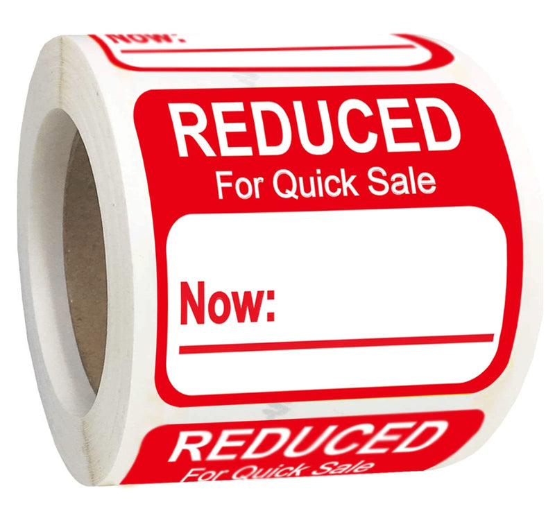 Reduced Stickers Price Pricing Retail Labels 1.8" X 2" Grocery Store Food Labels 500 pcs Red - NewNest Australia