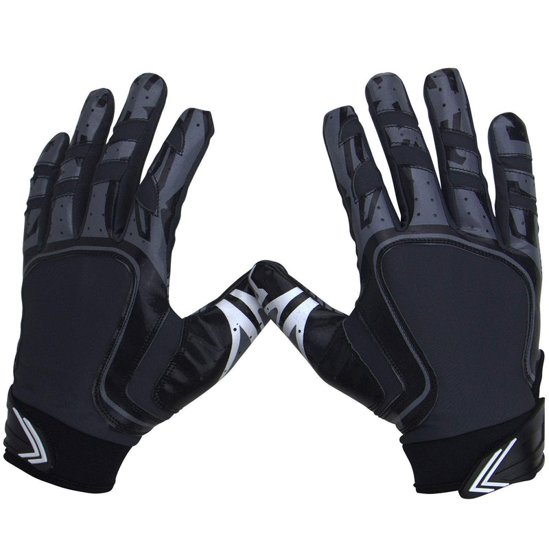 Pure Athlete Football Receiver Gloves – Elite-Stick Silicone Gripping Technology – Adult/Youth Black Youth Large - NewNest Australia