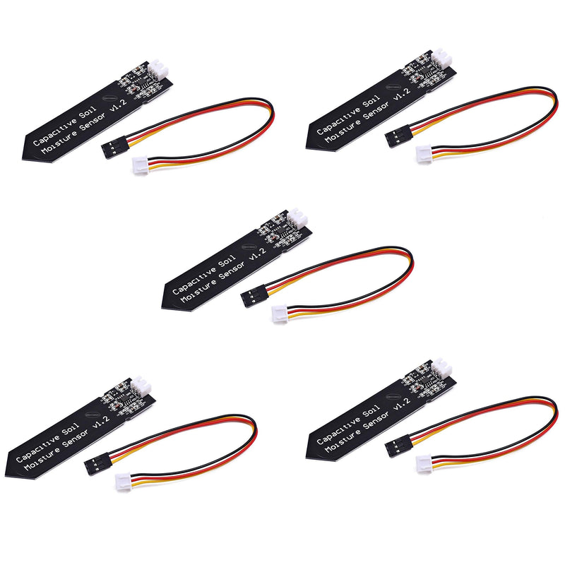 Capacitive Soil Moisture Sensor Corrosion Resistant for Arduino Moisture Detection Garden Watering DIY (Pack of 5PCS) - NewNest Australia