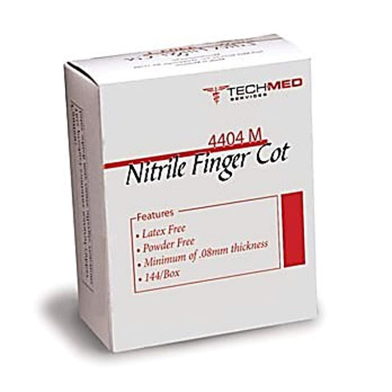 Dukal TEC 4404M Tech-Med Nitrile Finger Cot, Medium, 0.08 mm Thickness (Pack of 144) - NewNest Australia