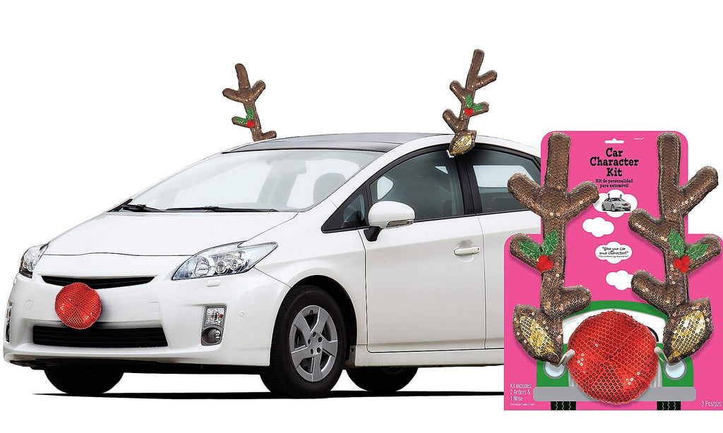 Amscan Glitzy Christmas Reindeer Car Kit, 3 Count - NewNest Australia