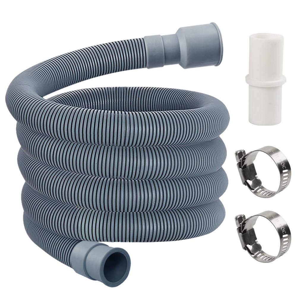 MyLifeUNIT Washing Machine Drain Hose, Washer Drain Hose Extension Kit with 1 Extension Adapter and 2 Hose Clamps, 6-Feet - NewNest Australia