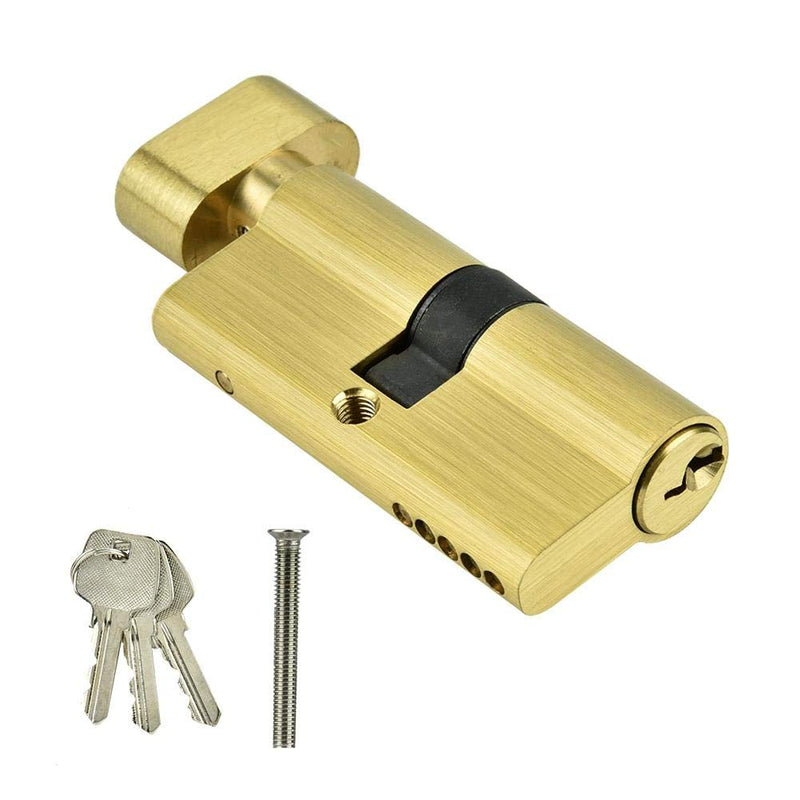 65mm Cylinder Lock Copper Single Open Anti-Theft Door Lock Cylinder with Keys Strong Corrosion Resistance and Rust-Proof, Suitable for Wooden Doors, Aluminum Doors - NewNest Australia
