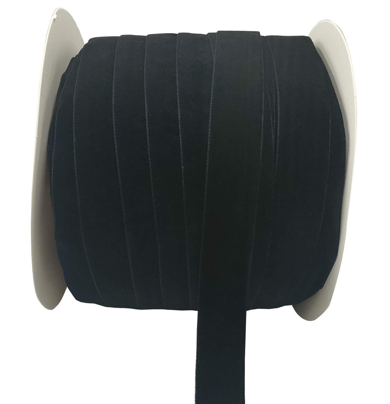 10 Yards Velvet Ribbon Spool Available in Many Colors (Black, 1") Black 1" - NewNest Australia