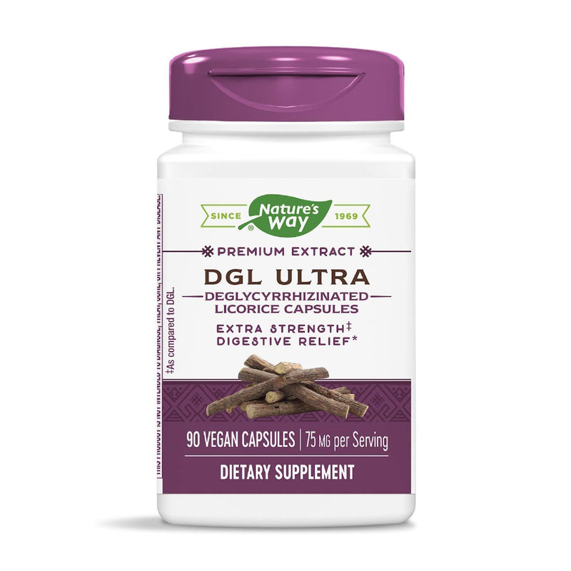 Nature’s Way Premium Extract DGL Ultra Extra Strength Digestive Relief*, 90 Capsules - NewNest Australia