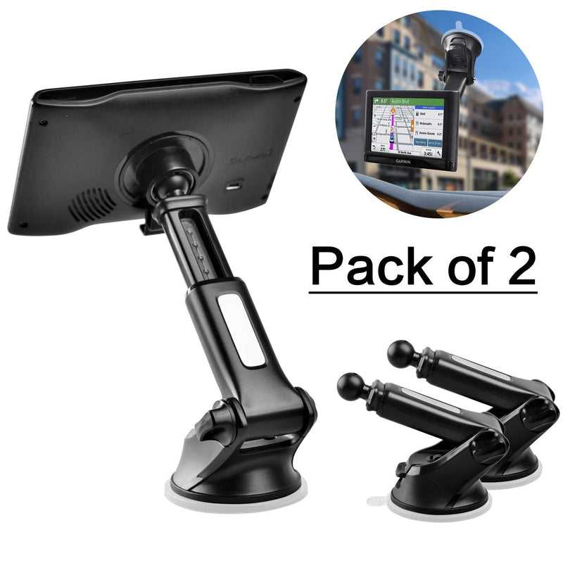 GPS Suction Cup Mount for Garmin [Quick Telescopic Extension Arm] (Set of 2), 1Zero GPS Dashboard Mount Dash Windshield Window Car Holder for Garmin Nuvi RV Dezl Drive Drivesmart Driveassist and More - NewNest Australia