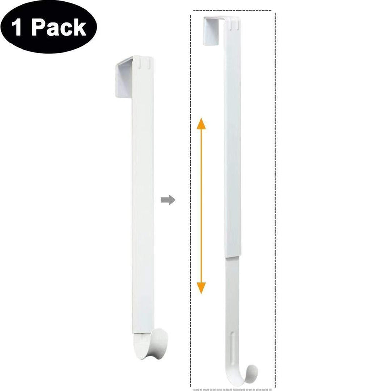 NewNest Australia - LBSUN Wreath Hanger, Adjustable over the Door Wreath Hanger & Wreath Holder & Wreath Hook for Door (White) White 