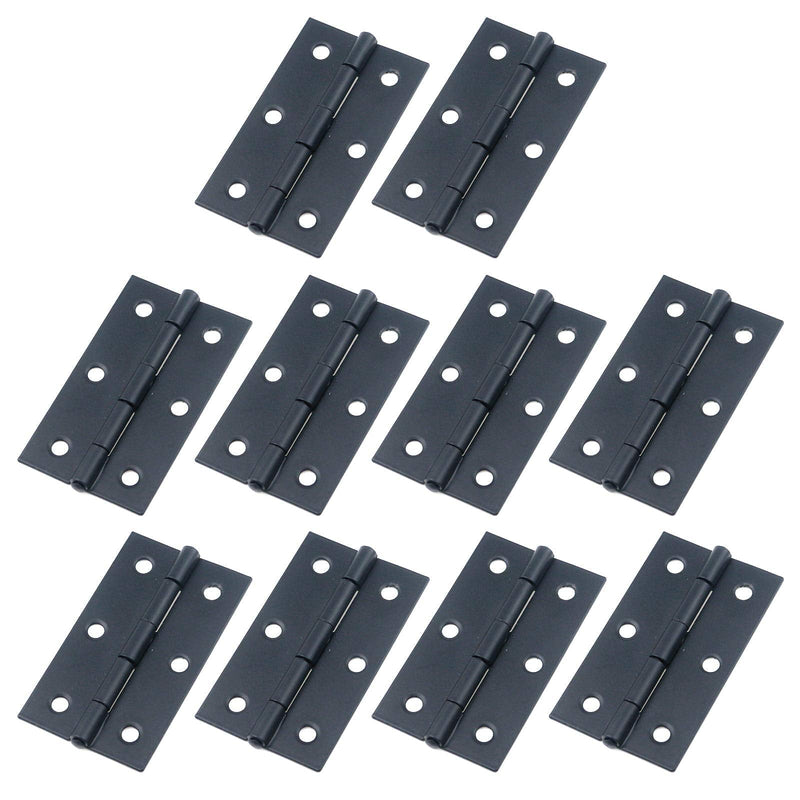 T Tulead Door Hinge Cabinet Hinge Black Out Door Hinges Bedroom Door Hinges Iron Hinge 2.36"x1.38",10PCS with Mounting Screws Black,2.36"x1.38",10pcs - NewNest Australia