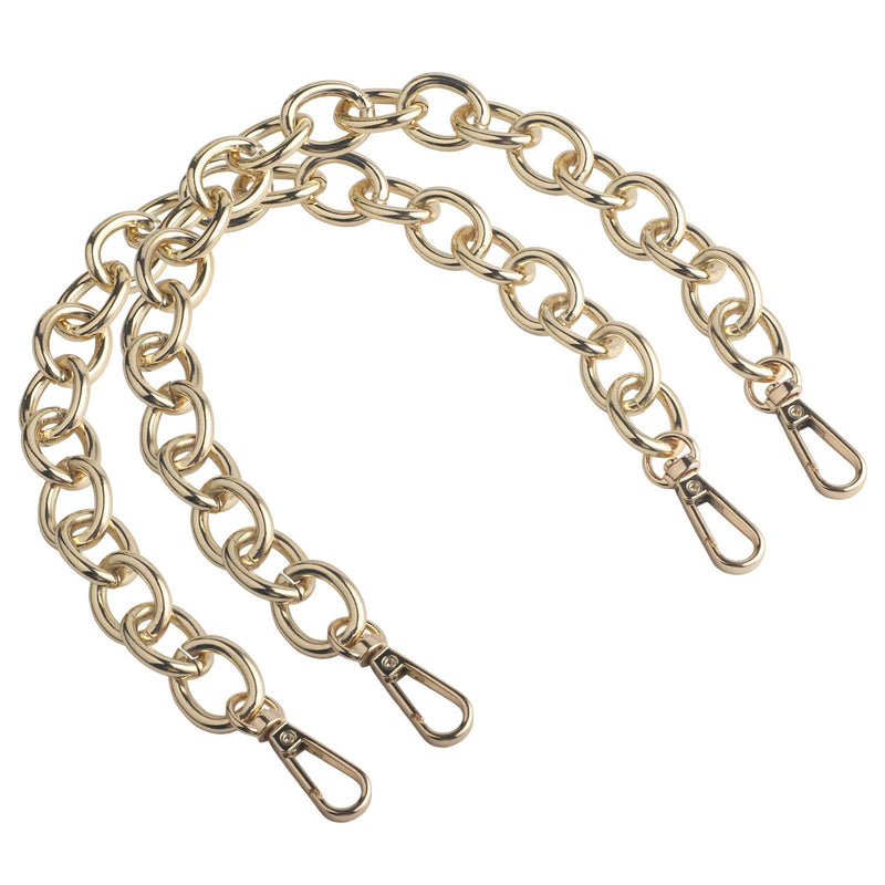 Beaulegan Purse Chain Handles Replacement for Handbag or Shoulder Bag 2 PCS, 15.7 Inch Long (Gold) Gold - NewNest Australia