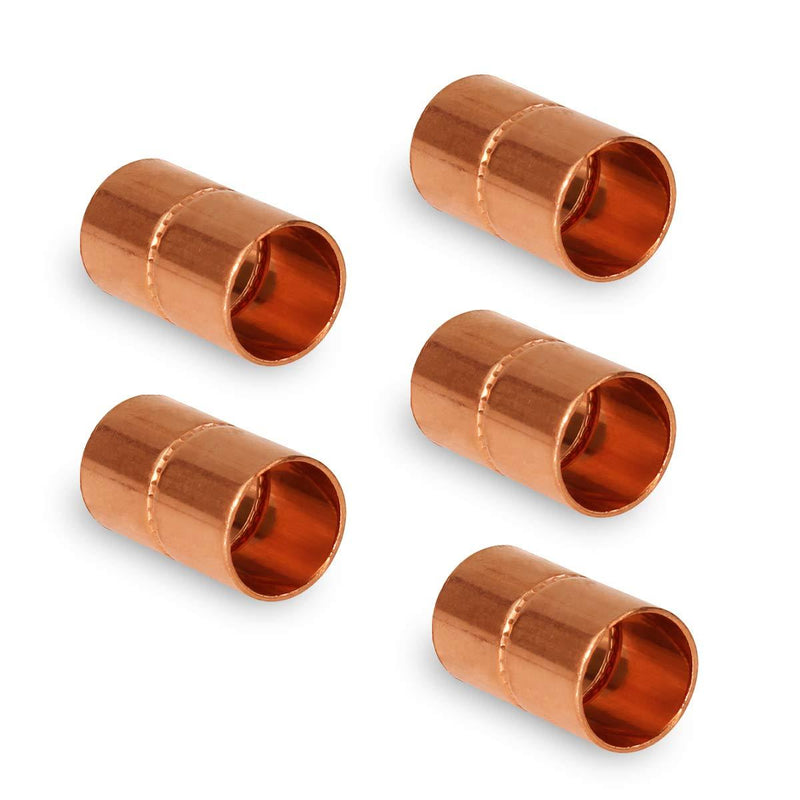 Supply Giant DDSD0114-5 Straight Copper Coupling Fittings With Sweat Ends And Rolled Tube, 1-1/4 Inch - NewNest Australia