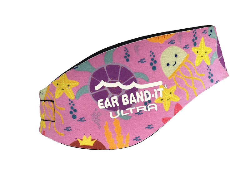 EAR BAND-IT Ultra Swimming Headband - Best Swimmer's Headband - Keep Water Out, Hold Earplugs in - Doctor Recommended - Secure Ear Plugs - Invented by ENT Physician Medium (ages 2 to 8yrs) Sea Life - NewNest Australia