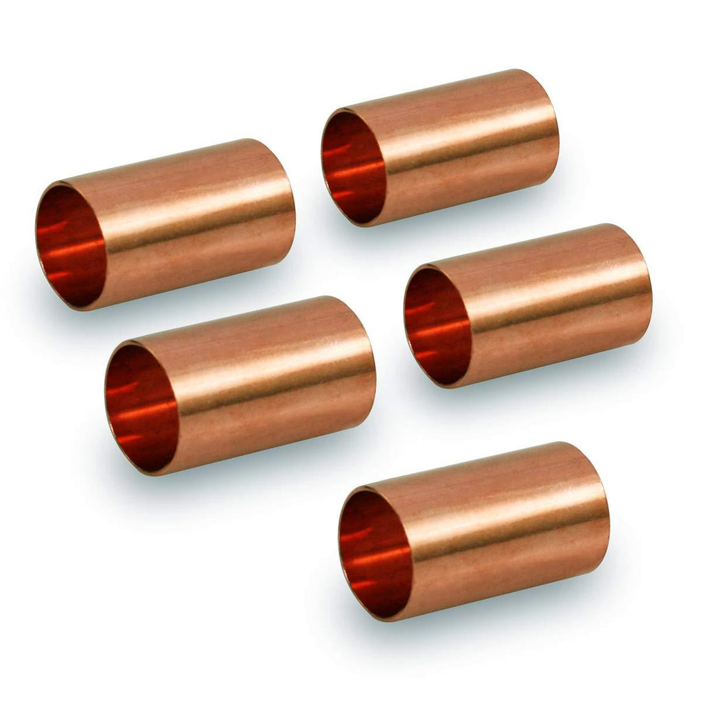 Supply Giant DDDM0058-5 Straight Copper Coupling Fittings With Sweat Ends, 5/8 Inch - NewNest Australia