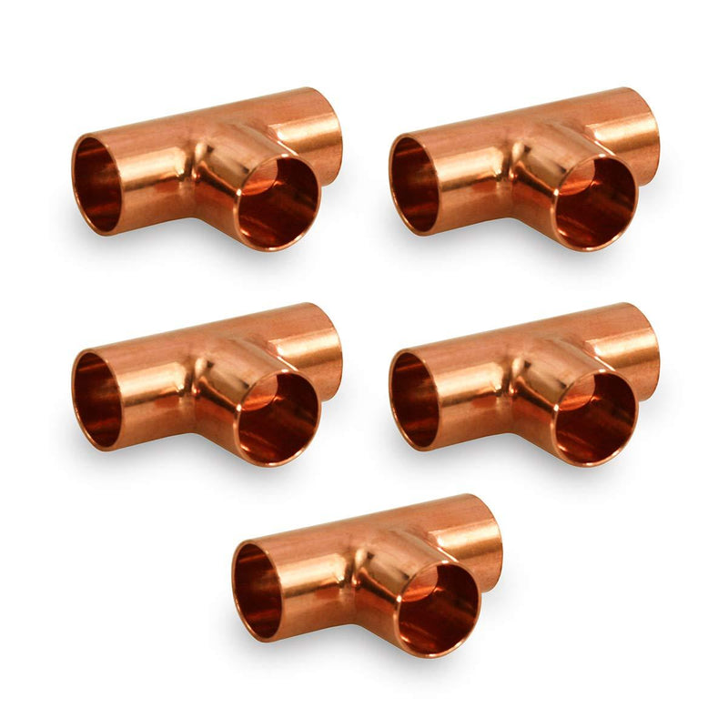 Supply Giant DDUF0014-5 Tee Copper Fittings With Sweat Ends, 1/4 - NewNest Australia