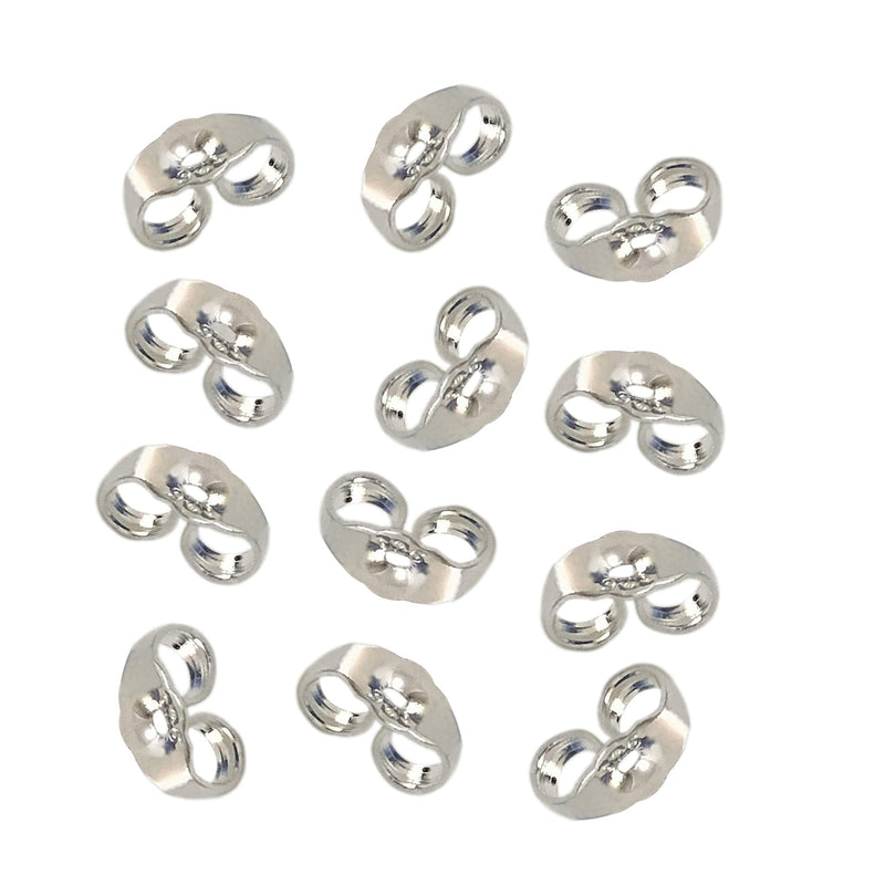 12pcs/6 Pairs 925 Sterling Silver Earring Backs Replacement Secure Ear Locking for Stud Earrings Ear Nut for Posts, 5x6mm - NewNest Australia