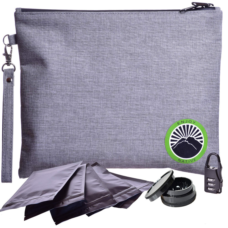 New 2021 Smell Proof Bag - Odor Proof Bag - Dog Tested Bags - Best Odor Proof Pouch Zipper on Top Smell Proof Case for Herbs Coffee Tea Oils 5 Sealed Baggies - Smell Proof Container - NewNest Australia