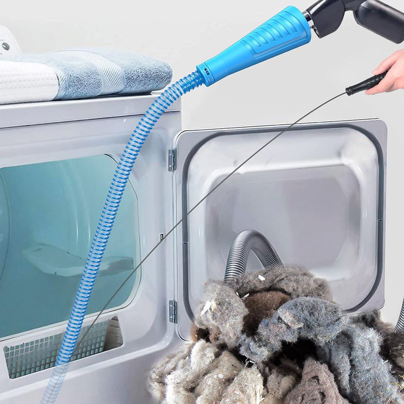 Dryer Vent Cleaner Kit Vacuum Hose Attachment Brush Lint Remover Power Washer and Dryer Vent Vacuum Hose Blue - NewNest Australia
