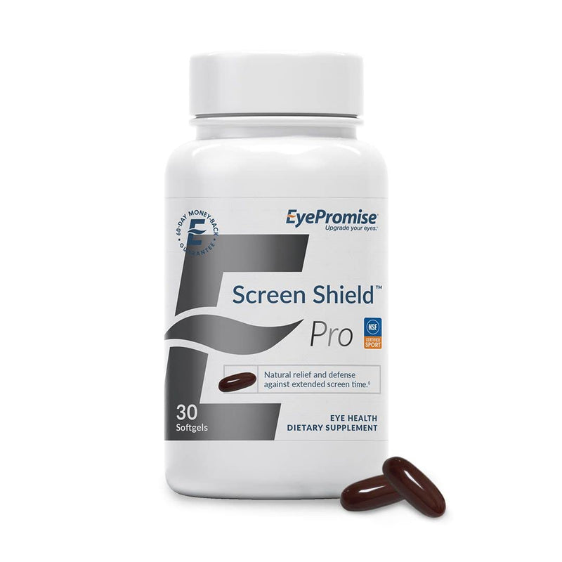 EyePromise Screen Shield Pro - 30 Softgel Capsules Containing Vitamins A, C, D3, E, B6, and B12, Zinc, Folic Acid, Selenium, Manganese, Omega–3 Fish Oil, Bilberry Extract, Zeaxanthin - NewNest Australia